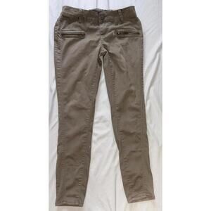 Vanilla Star Boys Khaki Skinny Vintage Pants with Front Zipper Pockets